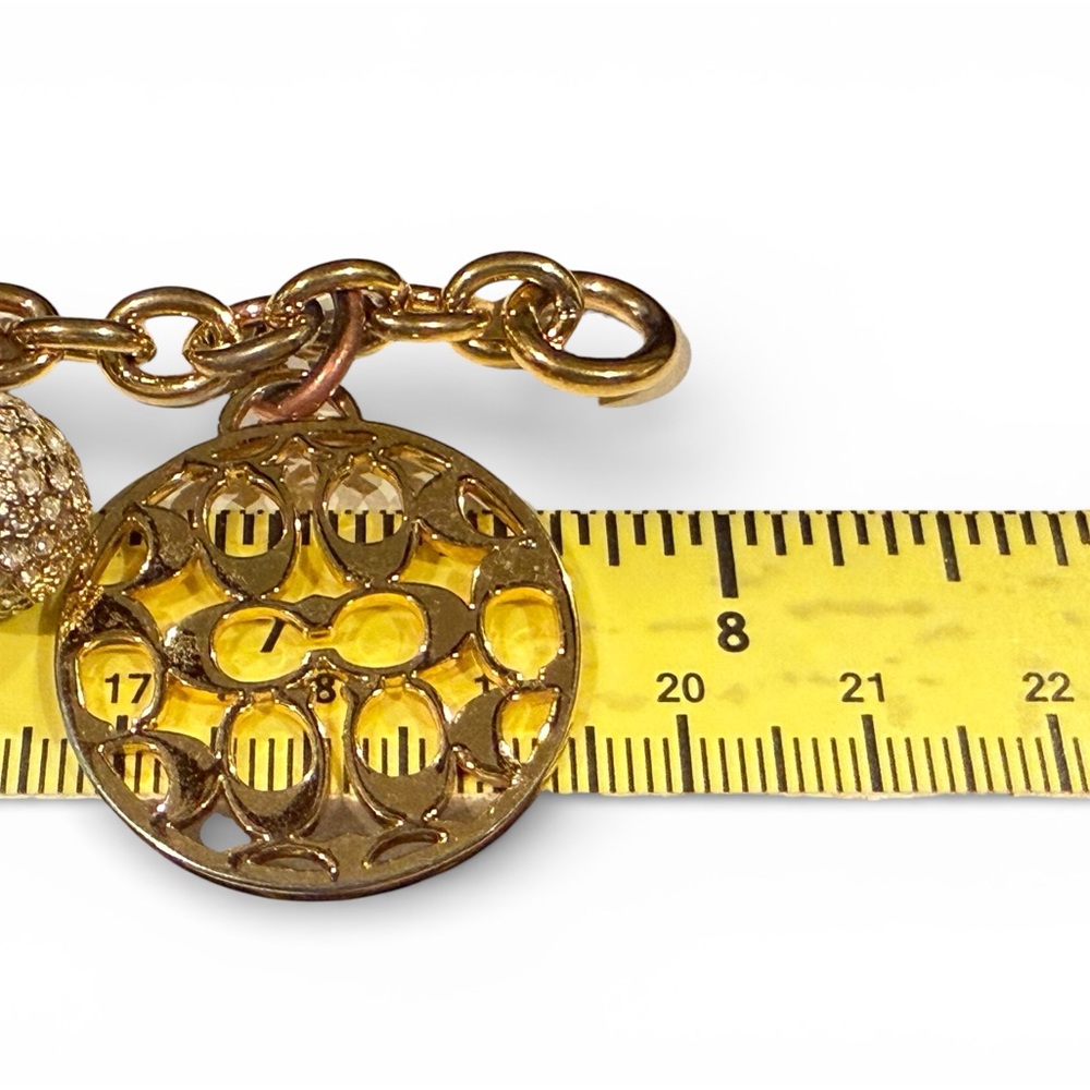 Coach “Piece & Love” Vintage Y2K Gold tone Charm Bracelet with original box - Picture 12 of 12